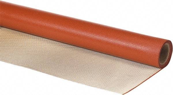 Auburn Mfr - 3' Wide x 0.047" Thick Silica Welding Cloth Roll - Red & Tan - Exact Tool & Supply
