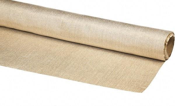 Auburn Mfr - 3-1/3' Wide x 0.036" Thick Fiberglass Welding Cloth Roll - Tan - Exact Tool & Supply