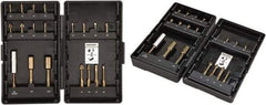 VEGA Industries - 19 Piece, Impact Driver Bit Set - #1 to #3, 1/4" Hex Drive, Phillips, Square Point - Exact Tool & Supply
