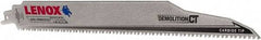 Lenox - 12" Long x 1" Thick, Carbide Reciprocating Saw Blade - Tapered Profile, 6 TPI, Toothed Edge, Tang Shank - Exact Tool & Supply