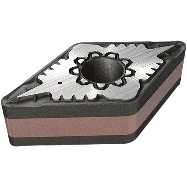 Iscar - DNMG441 F3M Grade IC807 Carbide Turning Insert - TiAlN/TiN Finish, 55° Diamond, 12.7mm Inscr Circle, 6.35mm Thick, 0.4mm Corner Radius - Exact Tool & Supply