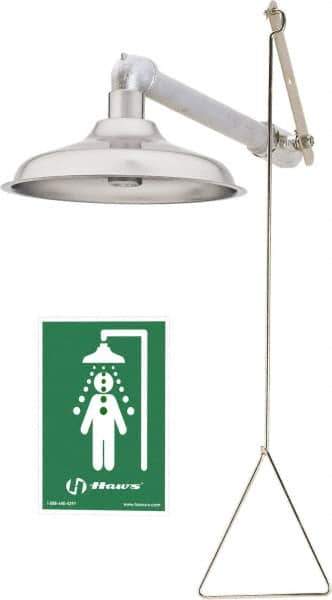 Haws - Plumbed Drench Showers Mount: Horizontal Shower Head Material: Stainless Steel - Exact Tool & Supply