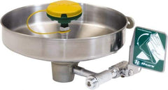 Haws - 14-3/4" Wide x 7" High, Wall Mount, Stainless Steel Bowl, Eye & Face Wash Station - 30 to 90 psi Flow, 3.7 GPM Flow Rate - Exact Tool & Supply