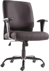OIF - 43-3/4" High Big & Tall Swivel/Tilt Chair - 28-1/2" Wide x 27-3/8" Deep, Fabric Mesh Seat, Black - Exact Tool & Supply