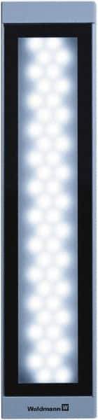 Waldmann Lighting - 24 VDC, 16 Watt, LED, Linear Machine Light - Bracket Mount, 4.9m Cord, IP67, Silver - Exact Tool & Supply