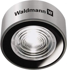 Waldmann Lighting - 24 VDC, 11 Watt, LED, Spot Machine Light - Direct Mount, 0.2m Cord, IP67, Silver - Exact Tool & Supply