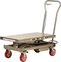 Vestil - 1,000 Lb Capacity Manual Scissor Lift - 17" to 40" Lift Height, 40" Platform Length x 20-1/2" Platform Width - Exact Tool & Supply