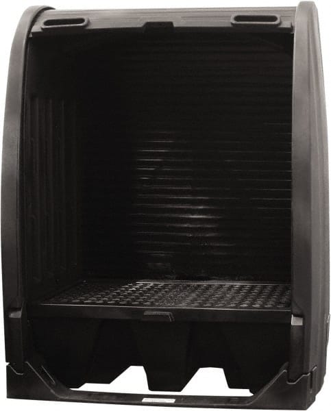 Enpac - Drum Storage Units & Lockers Type: Pallet with Rolltop Hardcover and Drain Number of Drums: 2 - Exact Tool & Supply