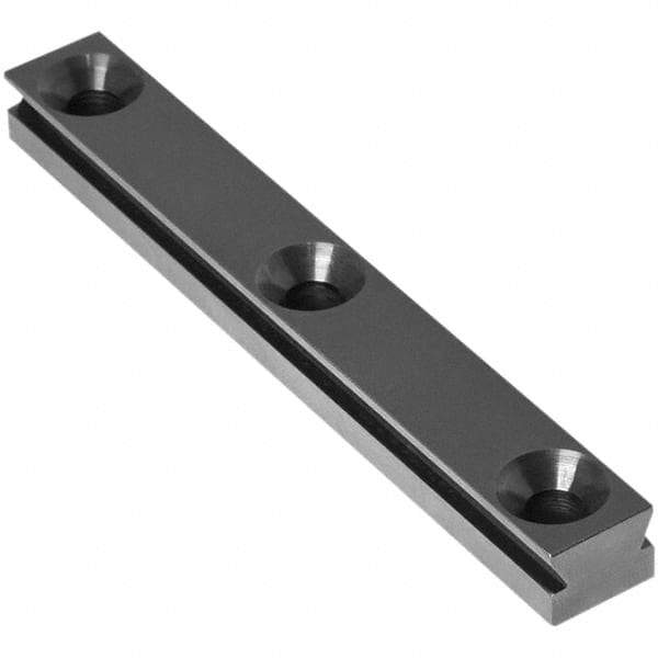 Raptor Workholding - 1 Piece Vise Straight Dovetail Master Jaw Insert - Steel, 1/2" Long, 3/8" High - Exact Tool & Supply