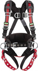 MSA - 310 Lb Capacity, Size X-Large, Full Body Construction Harness - Webbing, Tongue Buckle Leg Straps, Quick-Connect Chest Strap, Full Body Protection - Exact Tool & Supply