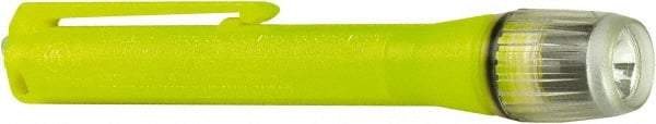 Underwater Kinetics - White Xenon Bulb, 12 Lumens, Mini Flashlight - Yellow Plastic Body, 2 AAA Alkaline Batteries Included - Exact Tool & Supply
