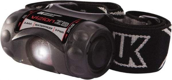 Underwater Kinetics - White LED Bulb, 210 Lumens, Hands-free Flashlight - Black Plastic Body, 3 AAA Alkaline Batteries Included - Exact Tool & Supply
