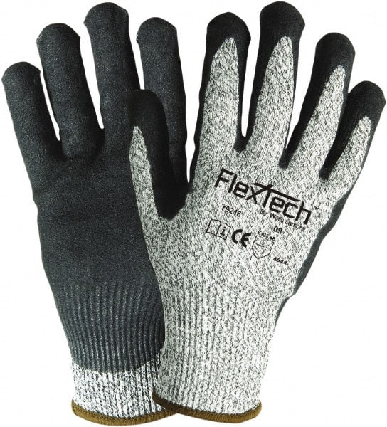 Wells Lamont - Size XS (6), ANSI Cut Lvl 7, Nitrile Coated HPPE Fiber/Stainless Steel Cut Resistant Gloves - Exact Tool & Supply