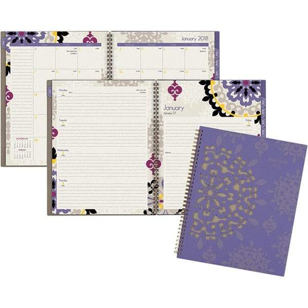 AT-A-GLANCE - 128 Sheet, 8-1/2 x 11", Weekly/Monthly Appointment Book - Purple - Exact Tool & Supply