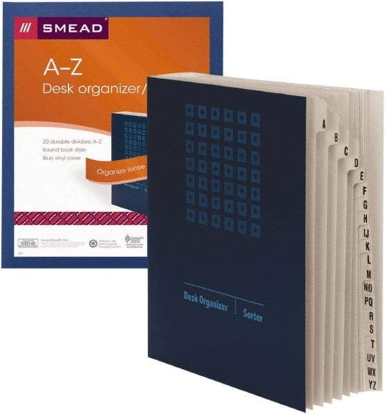 SMEAD - 9-7/8 x 11-3/4", Legal, Navy Blue, Index Folder - Exact Tool & Supply