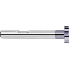Harvey Tool - 1/2" Cut Diam, 3/16" Cut Width, 1/4" Shank, Straight-Tooth Woodruff Keyseat Cutter - Exact Tool & Supply