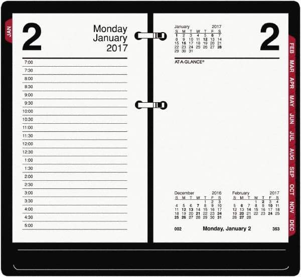 AT-A-GLANCE - 730 Sheet, 6-5/8 X 9-1/2", Plain Desk Calendar Refill - White - Exact Tool & Supply