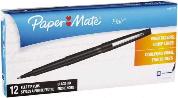 Paper Mate - Needle Porous Point Pen - Black - Exact Tool & Supply