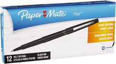 Paper Mate - Needle Porous Point Pen - Black - Exact Tool & Supply
