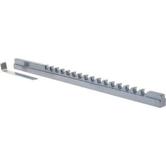 Dumont Minute Man - 4mm Keyway Width, Style B-1, Keyway Broach - High Speed Steel, TiAlN Finish, 1/4" Broach Body Width, 19/64" to 1-11/16" LOC, 6" OAL - Exact Tool & Supply