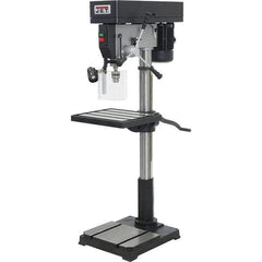 Jet - 22" Swing, Step Pulley Drill Press - 12 Speed, 1-1/2 hp, Single Phase - Exact Tool & Supply