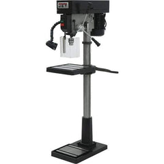 Jet - 17" Swing, Step Pulley Drill Press - 12 Speed, 1 hp, Single Phase - Exact Tool & Supply