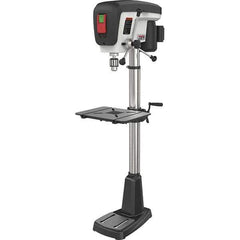 Jet - 15" Swing, Step Pulley Drill Press (Woodworking) - 16 Speed, 3/4 hp, Single Phase - Exact Tool & Supply