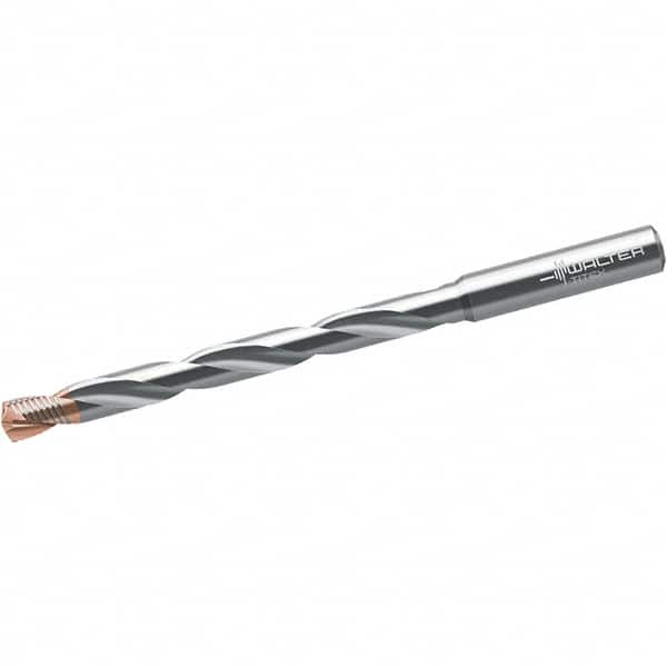 Walter-Titex - 15mm 140° Spiral Flute Solid Carbide Taper Length Drill Bit - Exact Tool & Supply