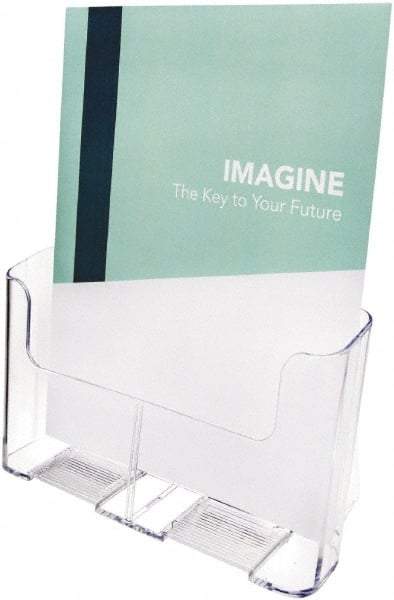 Deflect-o - 9-1/4" Wide x 3-3/4" Deep x 10-3/4" High, 1 Compartment, Polystyrene Wall File - Clear, 8-1/2" Compartment Width x 3-1/2" Compartment Depth x 10" Compartment Height - Exact Tool & Supply
