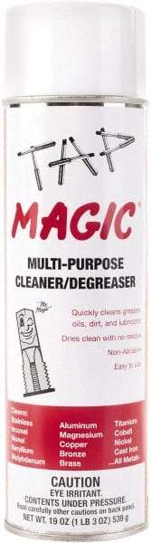 Tap Magic - 20 oz Aerosol Cleaner/Degreaser - Liquid, Pleasant - Exact Tool & Supply