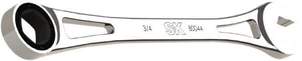 SK - 3/4" 6 Point Combination Wrench - 12" OAL, Steel, Full Polish Finish - Exact Tool & Supply