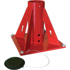 THERN - Davit Crane Bases Base Type: Pedestal Base Finish/Coating: Red Powder Coat - Exact Tool & Supply