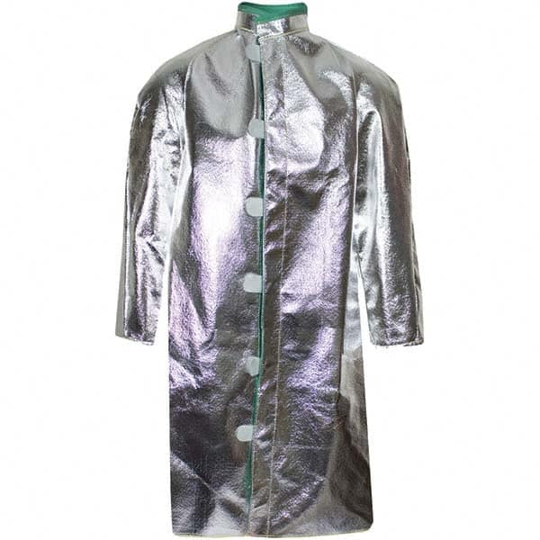 National Safety Apparel - Size L Silver Aluminized Coat - Exact Tool & Supply