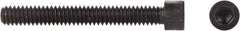 Made in USA - #10-24 UNC Hex Socket Drive, Socket Cap Screw - Alloy Steel, Black Oxide Finish, Fully Threaded, 2-1/2" Length Under Head - Exact Tool & Supply