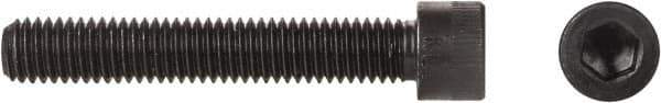 Made in USA - #8-32 Thread Hex Socket Drive, Socket Cap Screw - Grade ASTM A574 Alloy Steel, Black Oxide Finish, Fully Threaded, 2-1/2" Length Under Head - Exact Tool & Supply