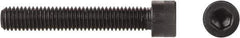 Made in USA - #8-32 Thread Hex Socket Drive, Socket Cap Screw - Grade ASTM A574 Alloy Steel, Black Oxide Finish, Fully Threaded, 2-1/2" Length Under Head - Exact Tool & Supply