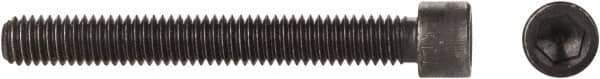 Made in USA - 3/8-24 UNF Hex Socket Drive, Socket Cap Screw - Alloy Steel, Black Oxide Finish, Fully Threaded, 2-1/2" Length Under Head - Exact Tool & Supply