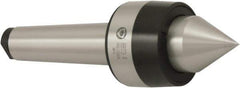 Bison - MT3 Morse Taper Shank, 48mm Head Diam, Live Center - 6,000 Max RPM, 28mm Point Diam, 1.28" Point Len, 440 Lb Max Workpiece, Standard Point - Exact Tool & Supply