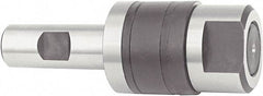 Bison - 0.87" Diam Milling Machine Arbor - Stub Style, Weldon Shank, 1/2" Shank Diam, 86mm OAL, For 1/2" Cutter Hole Diam - Exact Tool & Supply