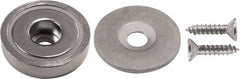 Mag-Mate - 3/8" Long x 61/62" Wide x 61/62" High, Magnetic Touch Latch - Neodymium & Steel, with Nickel Plated Finish - Exact Tool & Supply