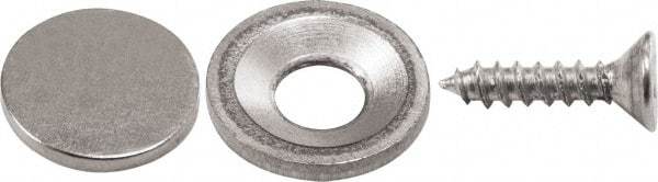 Mag-Mate - 1/8" Long x 9/16" Wide x 9/16" High, Magnetic Touch Latch - Neodymium & Steel, with Nickel Plated Finish - Exact Tool & Supply