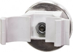 Mag-Mate - 7 Lb Max Pull Force, 1-1/4" Overall Height, 1.24" Diam, Ceramic Cup Magnet - Magnetic Style, 3/8" Clamp Opening, Chrome Plated - Exact Tool & Supply
