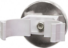 Mag-Mate - 47.5 Lb Max Pull Force, 2-1/32" Overall Height, 2.03" Diam, Ceramic Cup Magnet - Magnetic Style, 1" Clamp Opening, Chrome Plated - Exact Tool & Supply