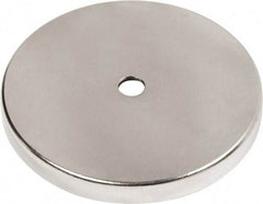 Mag-Mate - 4.9" Diam, 1/2" Cup Height, 200 Lb Average Pull Force, 200 Lb Max Pull Force, Neodymium Rare Earth Cup Magnet - Through Hole Style, Bright Plated - Exact Tool & Supply