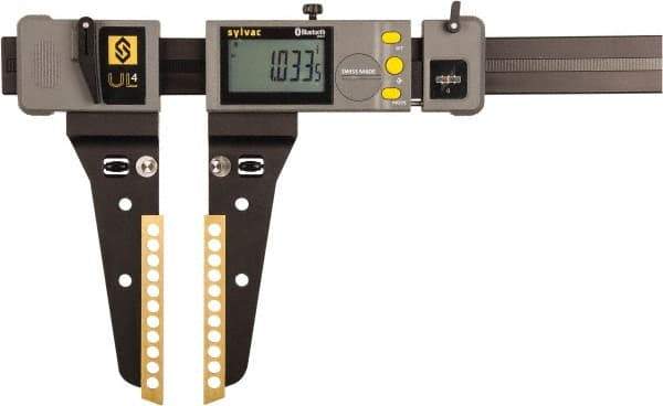 Fowler - 0 to 600mm Range, 0.01mm Resolution, IP67 Electronic Caliper - 200mm Stainless Steel Jaws, 0.04mm Accuracy, Wireless Output - Exact Tool & Supply