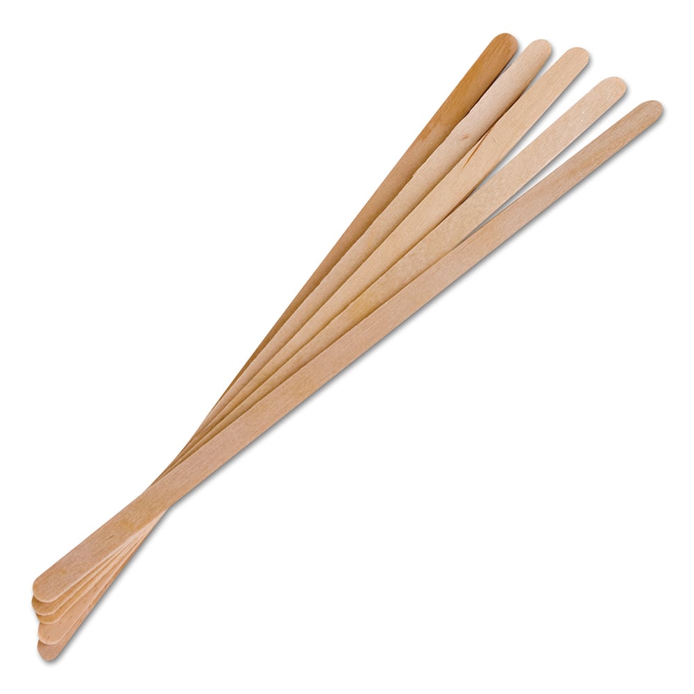 ECO PRODUCTS - Paper & Plastic Cups, Plates, Bowls & Utensils; Breakroom Accessory Type: Straws ; Breakroom Accessory Description: Straws/Stems/Sticks-Wood Stir Stick ; Color: Natural - Exact Tool & Supply