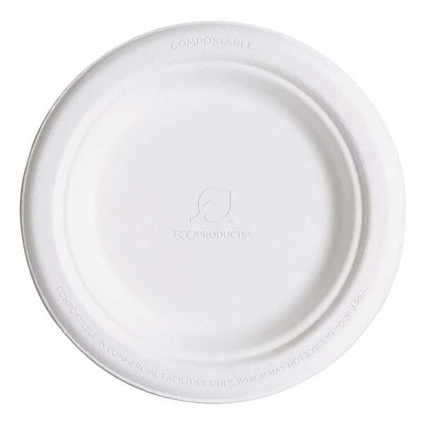 ECO PRODUCTS - Renewable & Compostable Sugarcane Plates, 6", 1000/Carton - Exact Tool & Supply