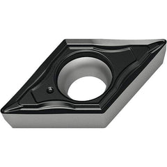 Walter - DCMT FM4 Grade WSM10S Turning Insert - TiAlN+Al2O3+(Al) Finish, 55° Rhombic, 9.53mm Inscr Circle, 3.97mm Thick, 0.4mm Corner Radius - Exact Tool & Supply