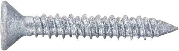 Powers Fasteners - 3/16" Diam, 2-3/4" OAL, Phillips Drive, Concrete Screw & Masonry Fastener - Stainless Steel, Perma-Seal Finish, Includes #3 Phillips Bit - Exact Tool & Supply