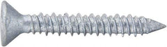 Powers Fasteners - 1/4" Diam, 1-1/4" OAL, Phillips Drive, Concrete Screw & Masonry Fastener - Stainless Steel, Perma-Seal Finish, Includes #3 Phillips Bit - Exact Tool & Supply